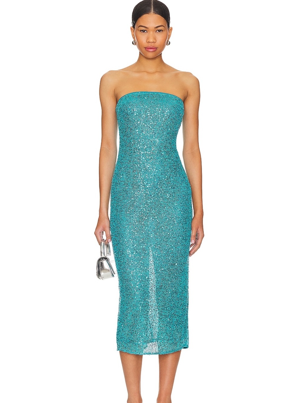 NWT NBD / Revolve Aine Midi Dress in Turquoise